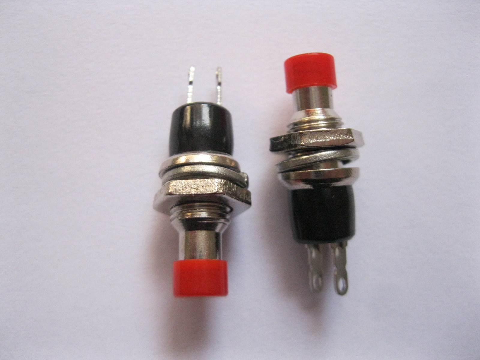 40 pcs SPST Mini Push Momentary Switch Red Cap 250V/3A 125V/6A Nomal Off Push On