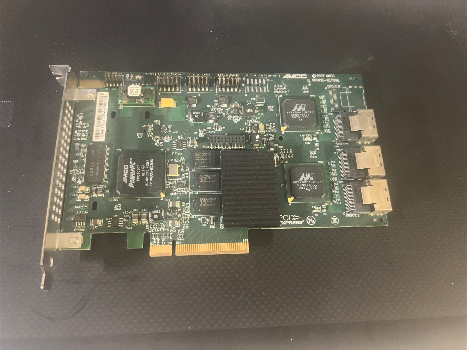 AMCC 9650SE-12/16ML RAID Controller Card Tested Working