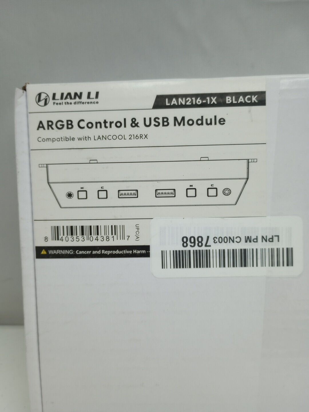 LIAN LI LAN216-1X ARGB CONTROL & USB MODULE (BLACK) FIT LANCOOL 216 38