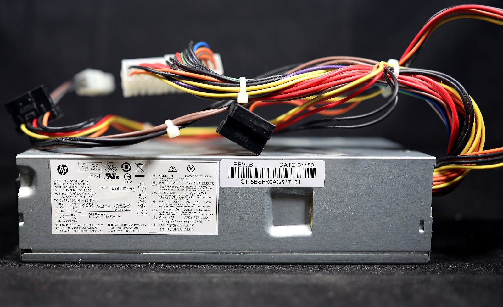 HP OEM Switchable Power Supply [PCA227] P/N 633193-001 270W Max Output - Used EX