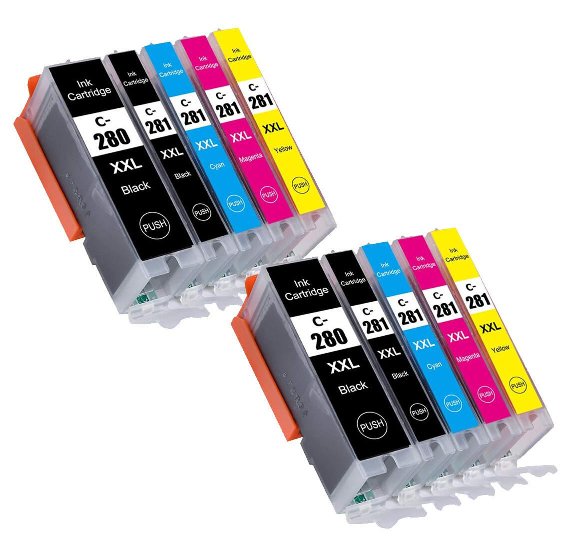 10PK Compatible XXL Printer Ink for Canon PGI-280 CLI-281 TR8620A TR7520 TS6120 
