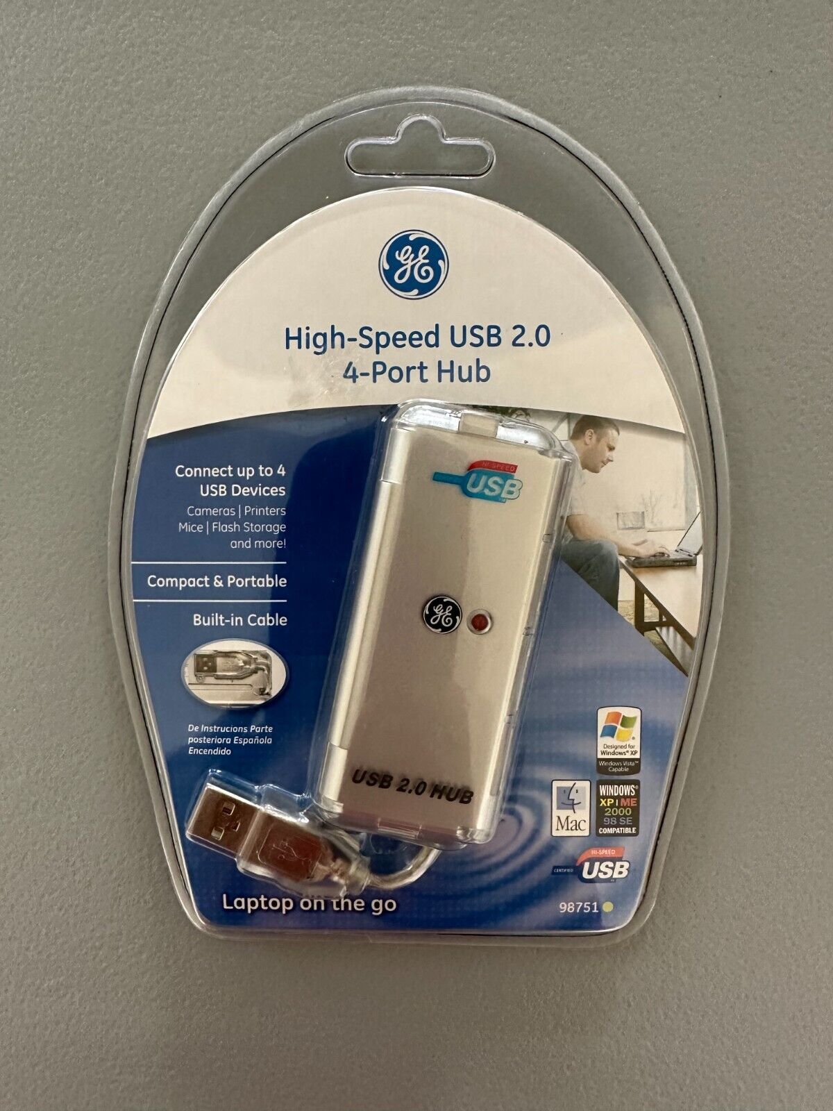 GE 98751 High Speed USB 2.0 4-Port Hub