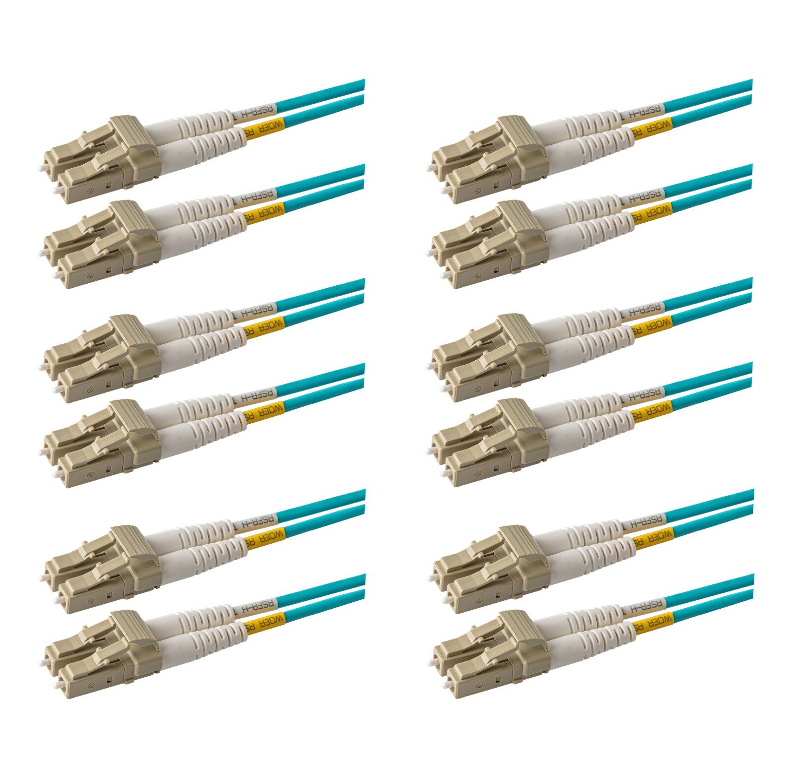 6-Pack 1 Meter Multimode OM3 Duplex LC to LC Fiber Jumper | Fast USA Shipping
