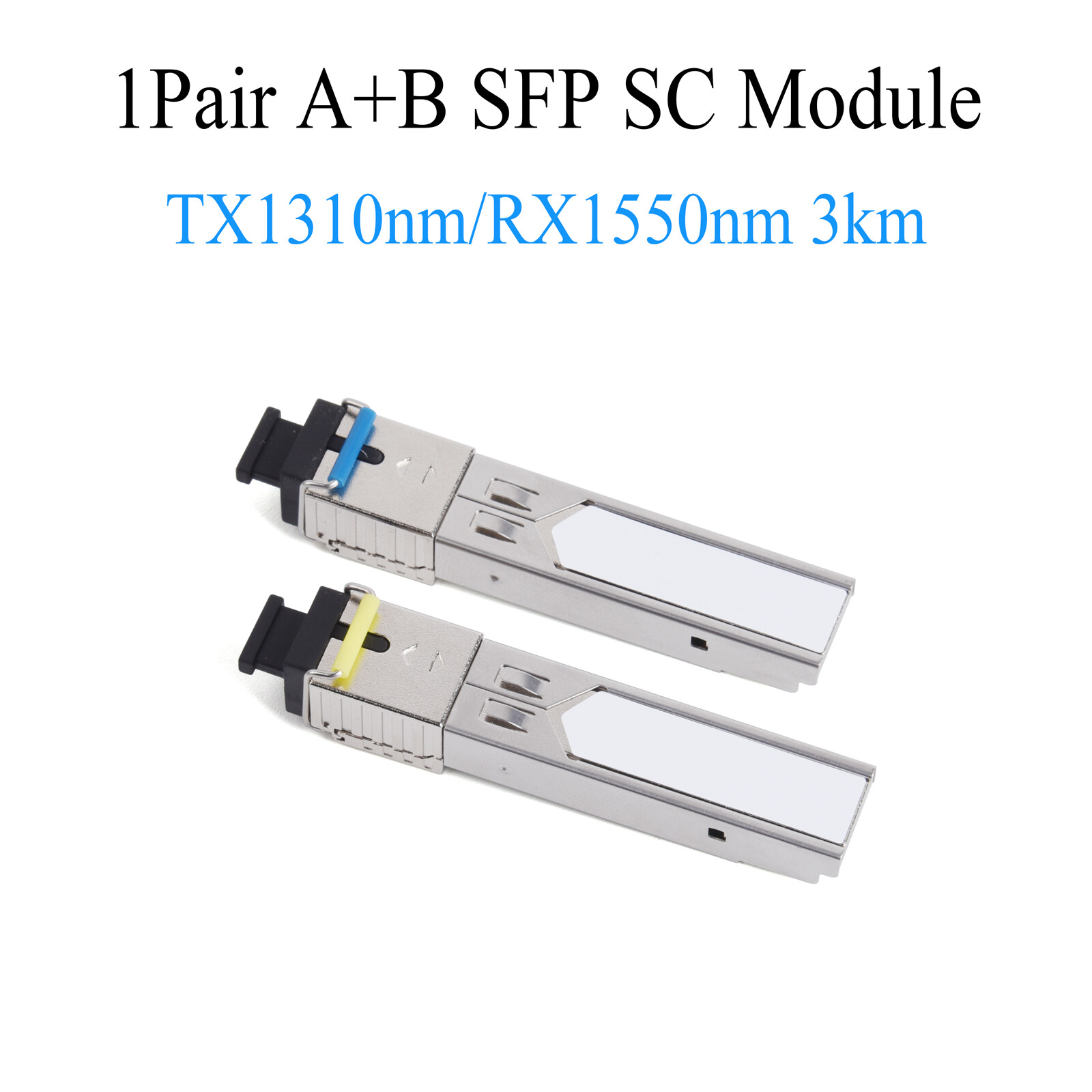 1Pair Gigabit Fiber SFP Module 1000M SC 1.25G Single Mode A+B Fiber Module