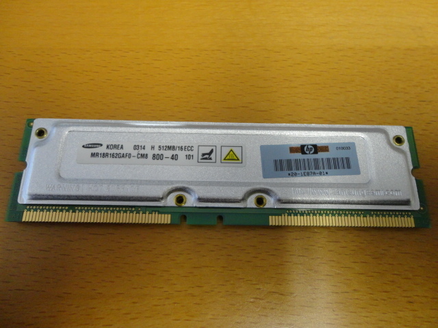 HP 20-1E87A-01 512MB 16ECC Alphaserver Memory for ES47 MR18R162GAF0-CM8 Samsung