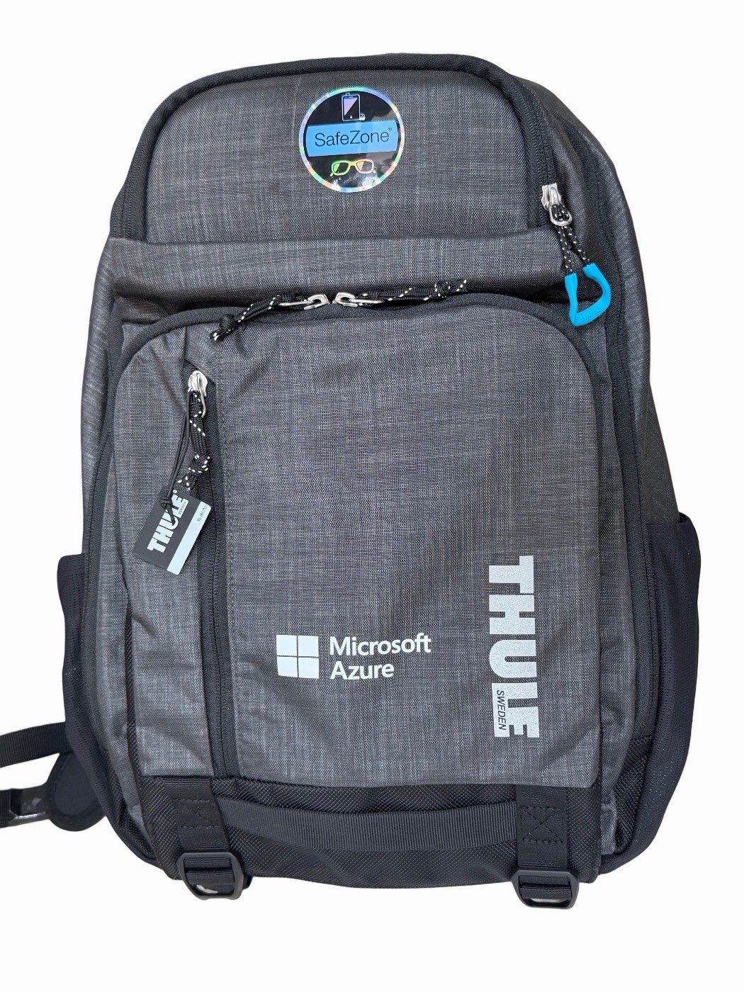 Thule Backpack Gray Stravan 15" Laptop Sleeve Multi Pocket Microsoft Azure Logo