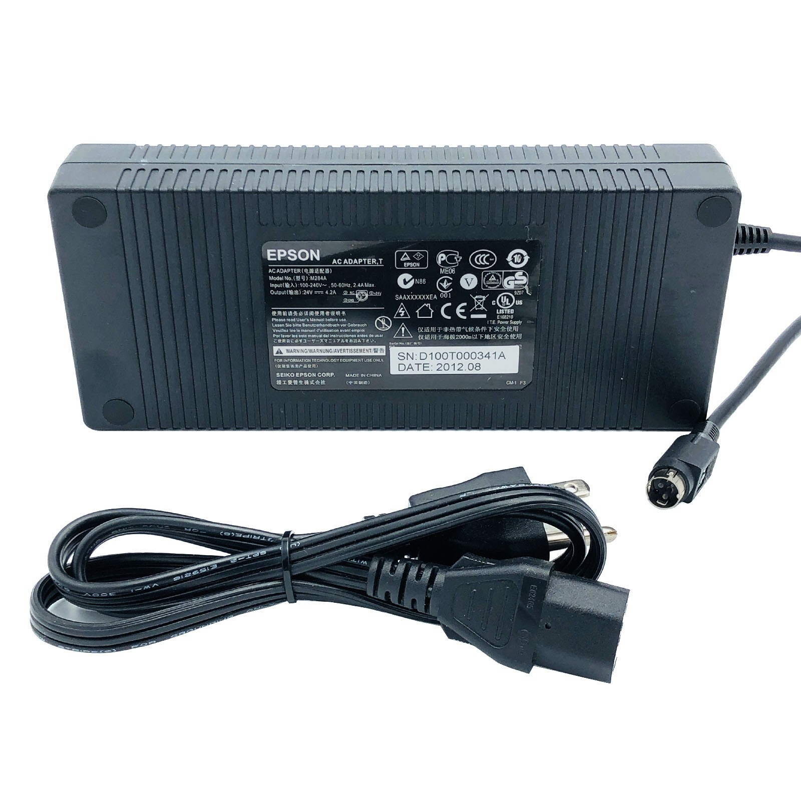 Genuine Epson AC Adapter M284A 24V 4.2A 3-PIN Printer Power Supply