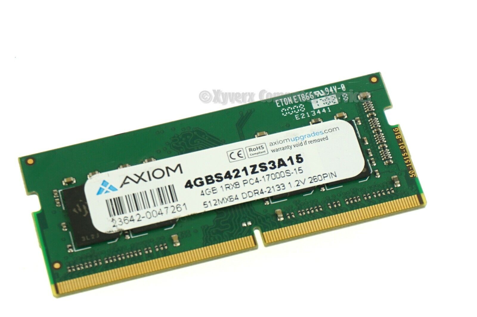4GBS421ZS3A15 GENUINE AXIOM LAPTOP MEMORY 4GB DDR4 PC4-17000S-15 (CA610)