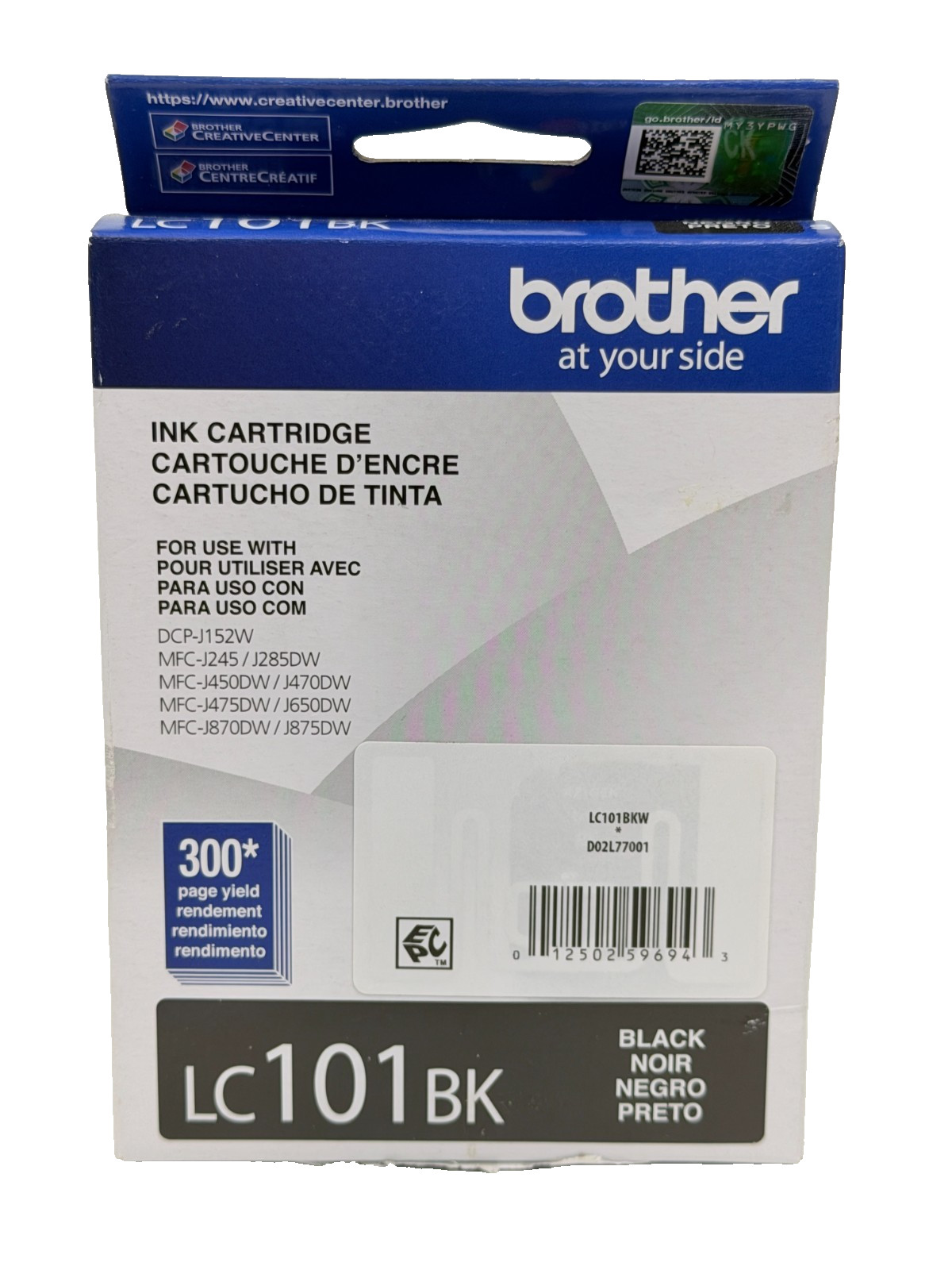Brother LC101BK Black Ink Cartridge - Exp 05/2027