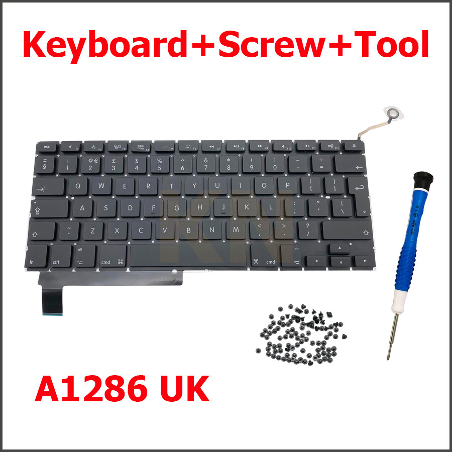 New Laptop UK Keyboard For MacBook Pro 15.4" A1286 2009 2010 2011 2012 years