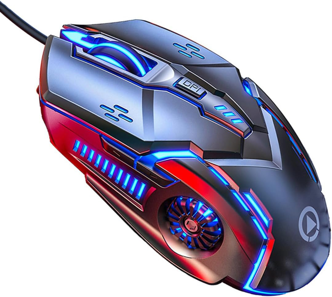 Gaming Mouse G5 Wired Game Mice Colorful Backlight 6 Button Silent Mouse 4 Speed