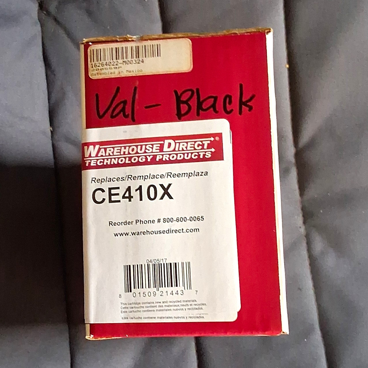 305A Warehouse Compatible CE410X Black Laser Toner Cartridge for HP LaserJet