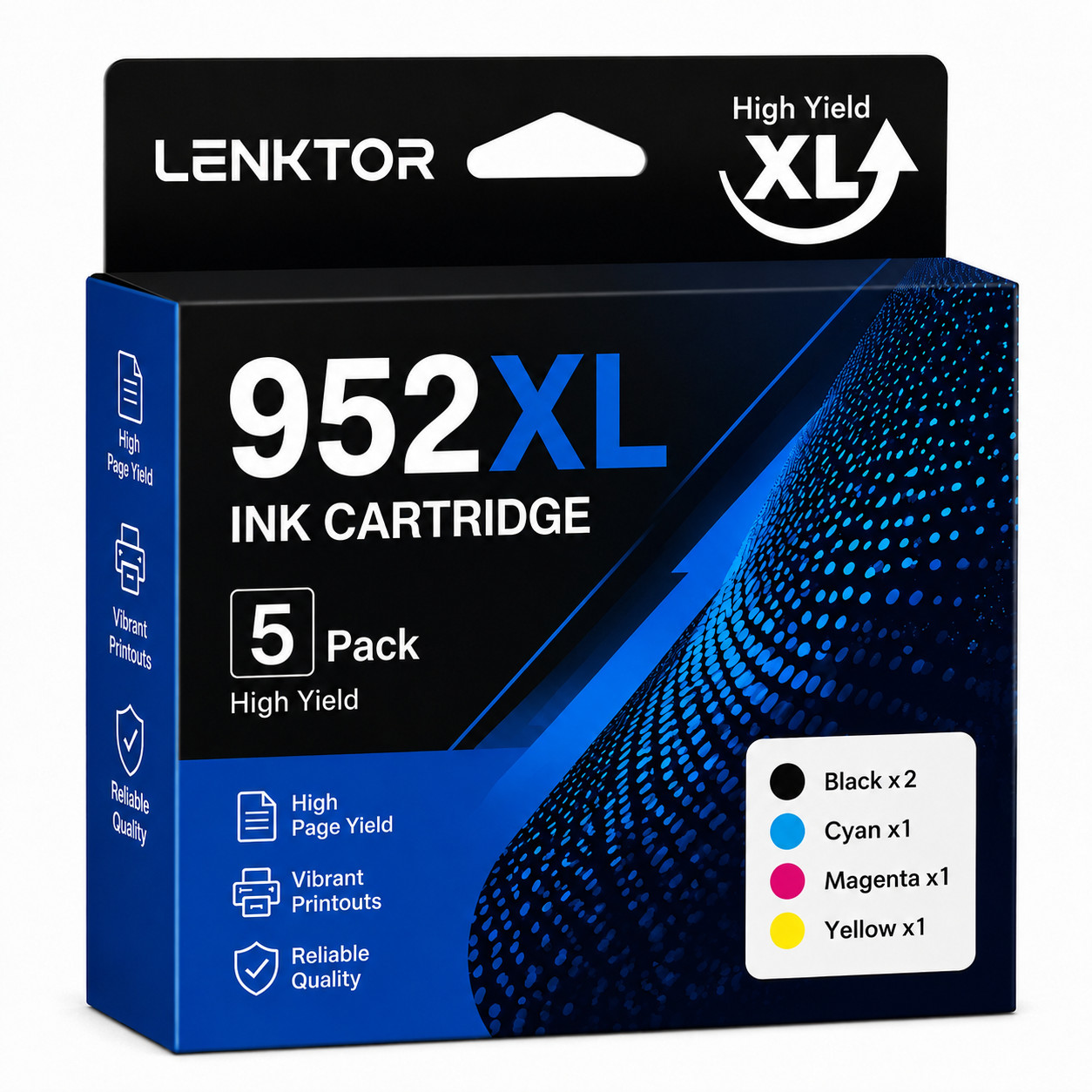 952XL 5PK Replacement Ink Cartridge OfficeJet 8702 Pro 8210 8710 8720 8725 8740
