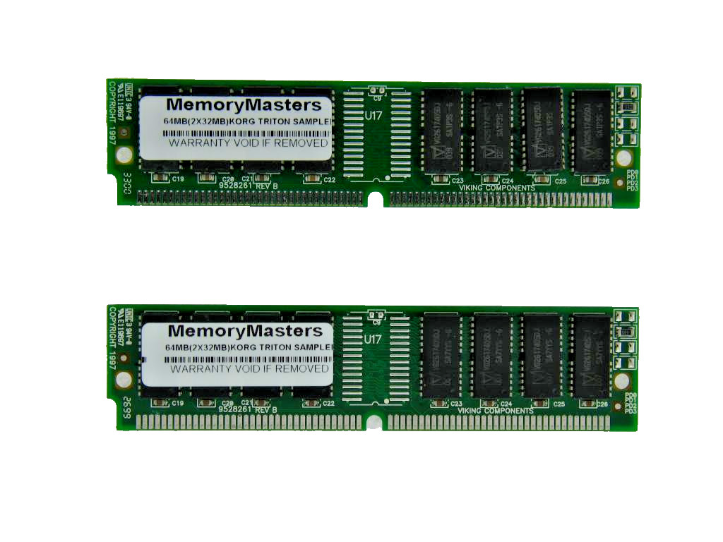 64MB 2x 32MB Memory Ram Kit for Korg TR TRITON Extreme Le PRO PROX Rack SAMPLER