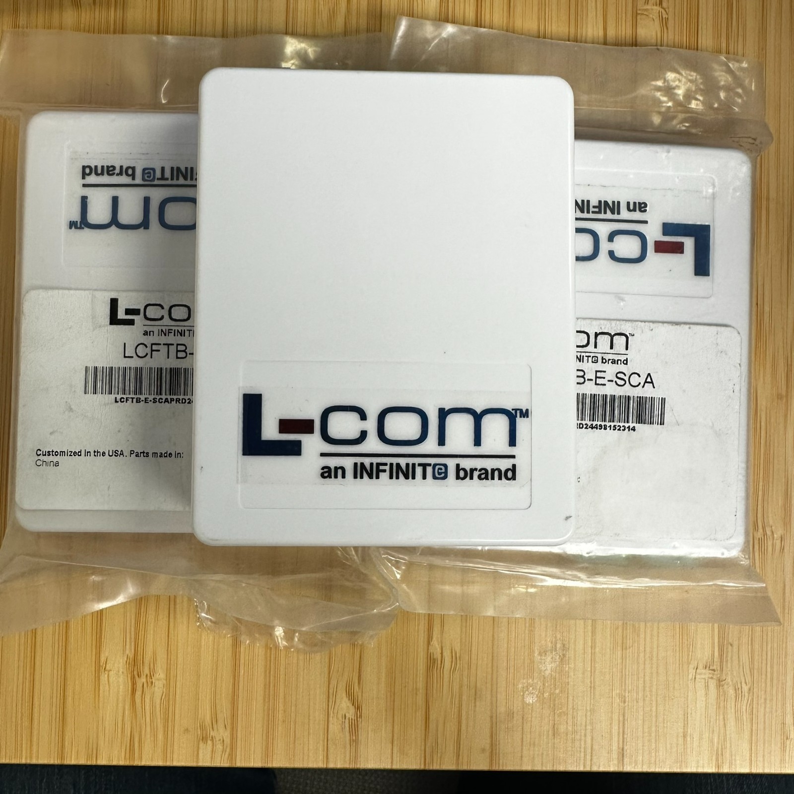 LOT OF 3 L-Com LCFTB-E-SCA Fiber Termination Box SC/APC Wall Mount Enclosure NEW