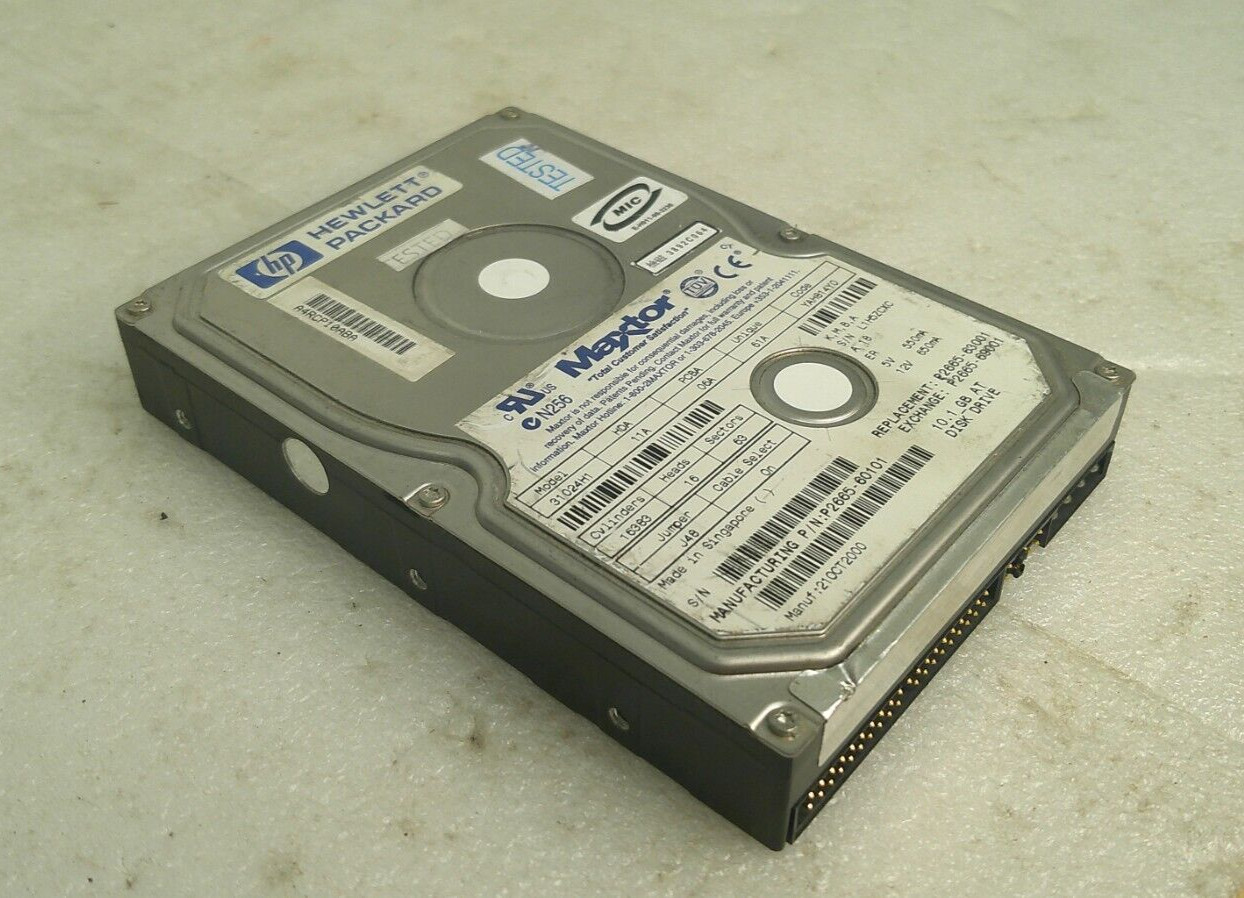 Maxtor HP 10.1GB Model 31024H1 Code YAH814Y0