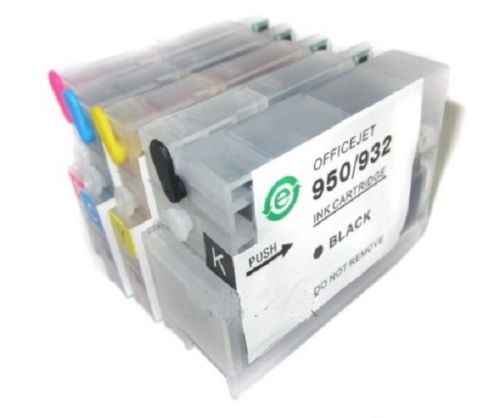 4PK Refillable Ink Cartridge for HP 932 933 Officejet Pro 6100 6700