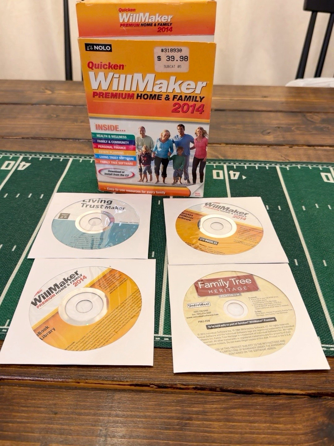 Quicken WillMaker Premium Home & Family 2014 Nolo PC 4 CD Software Complete