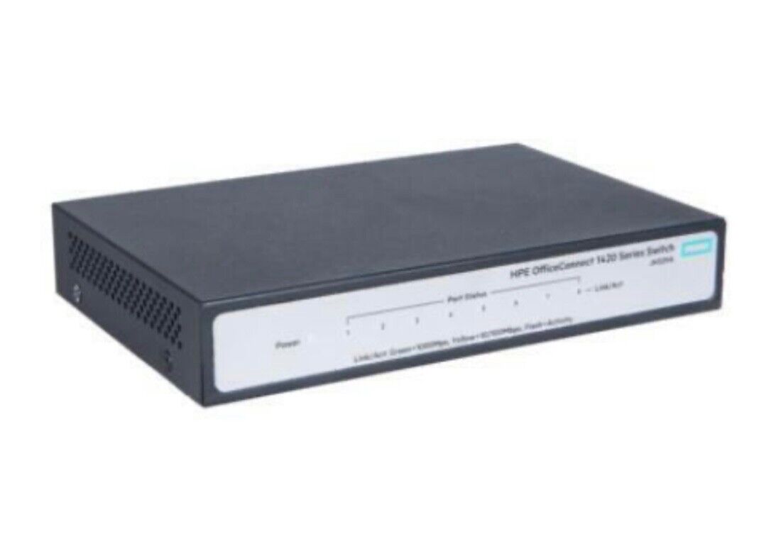 HPE OfficeConnect 1420 8-Port PoE Gigabit Ethernet Unmanaged Switch-8xGE. 8 P...