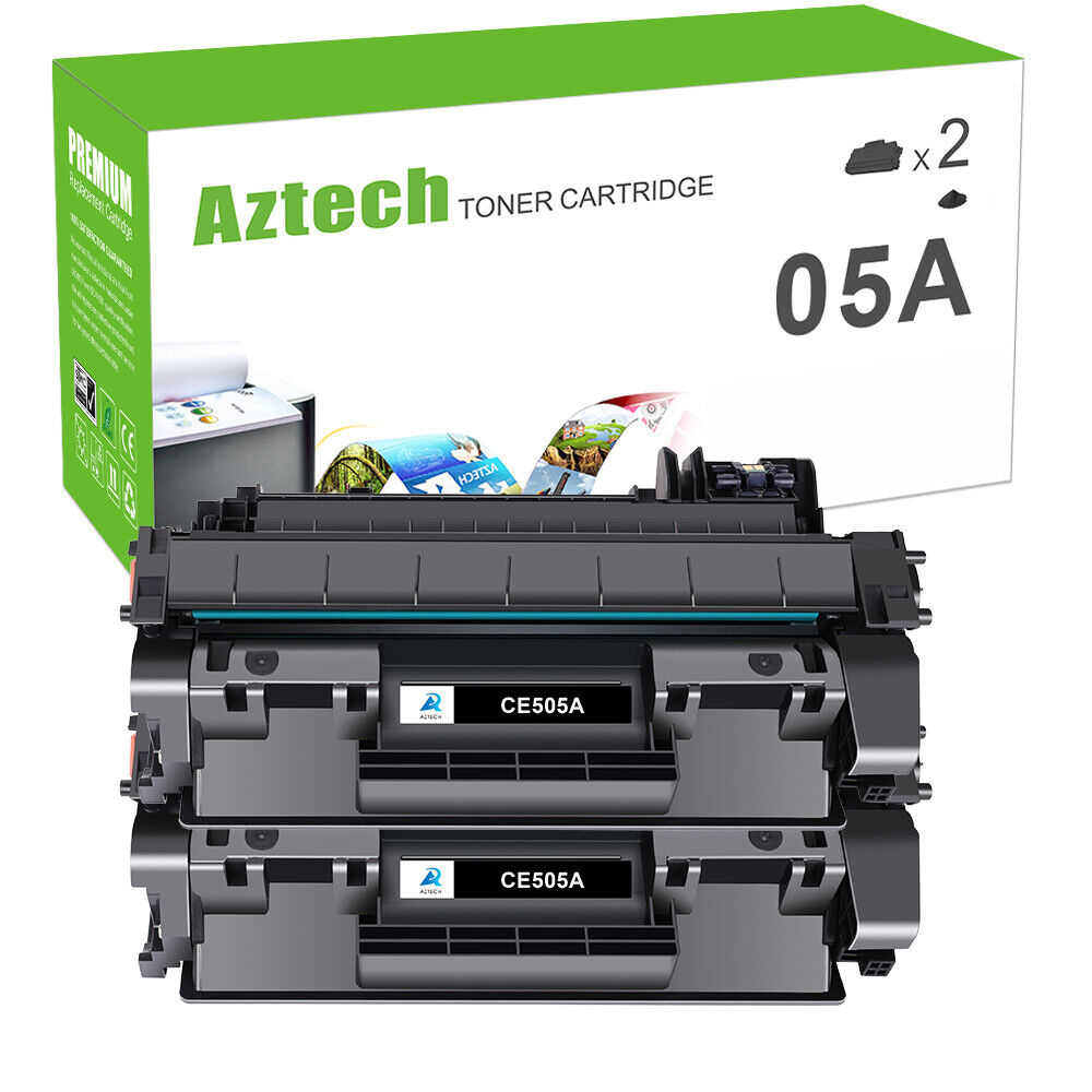 2 Pack CE505A 05A Toner Cartridge For HP LaserJet P2035 P2035n P2050 P2055dn