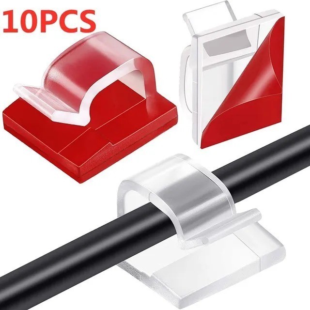 50PCS Strong Adhesive Cable Management Clips Wire Cord Holders Organizer
