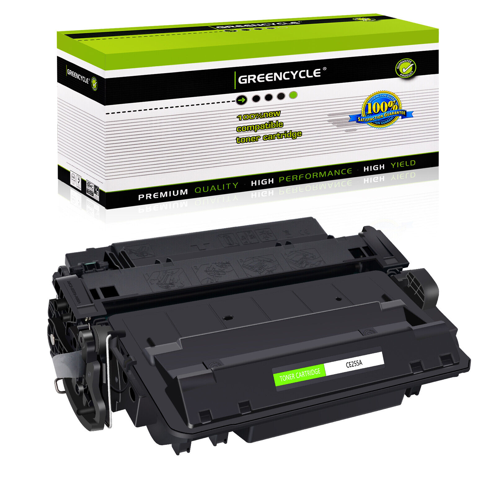 1PK Black CE255A 55A Toner Fits for HP LaserJet Pro 500 MFP M521DZ M525C Printer