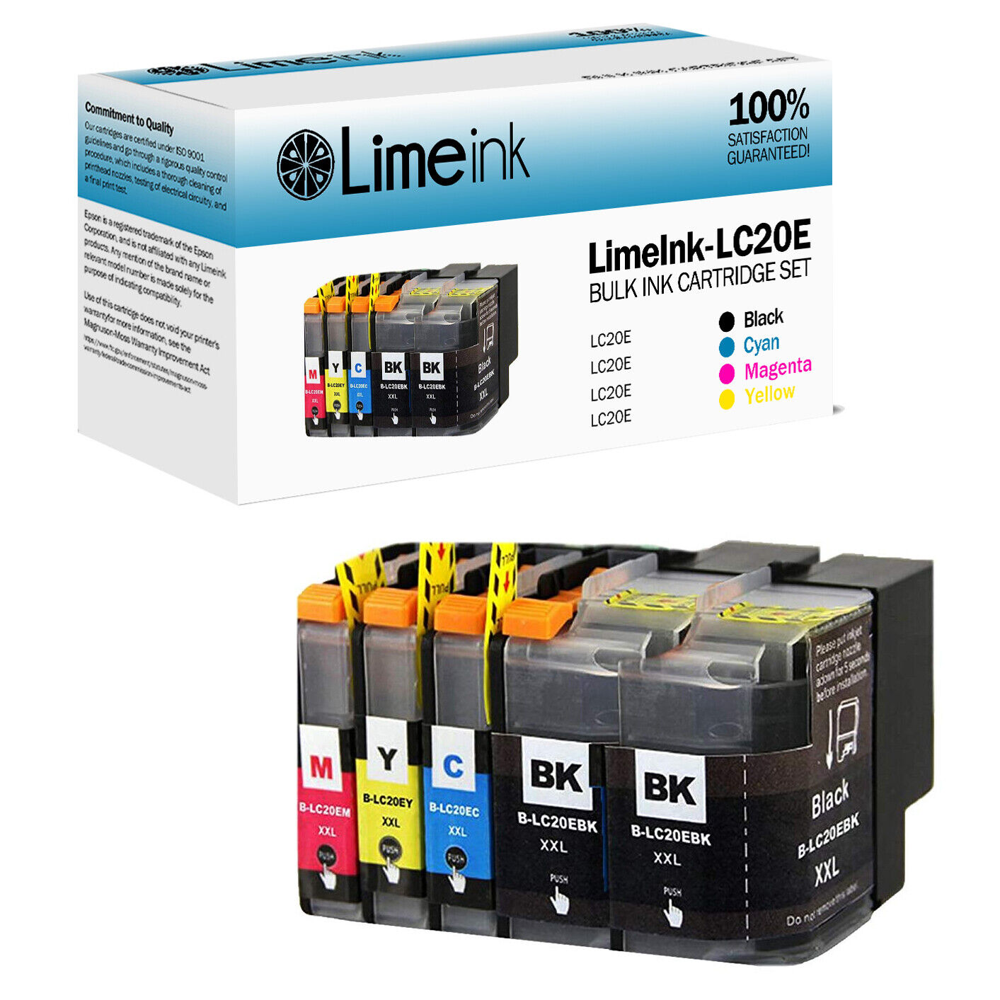 ink Cartridge LC20E XXL for Brother MFC-J5920DW MFC-J985dw LC20EBK Black & color