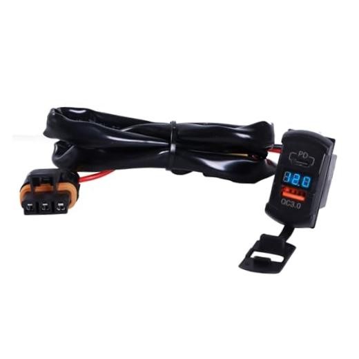 UTV Plug & Play 3.0 Dual USB and Type-C Port with Voltmeter Busbar Connector