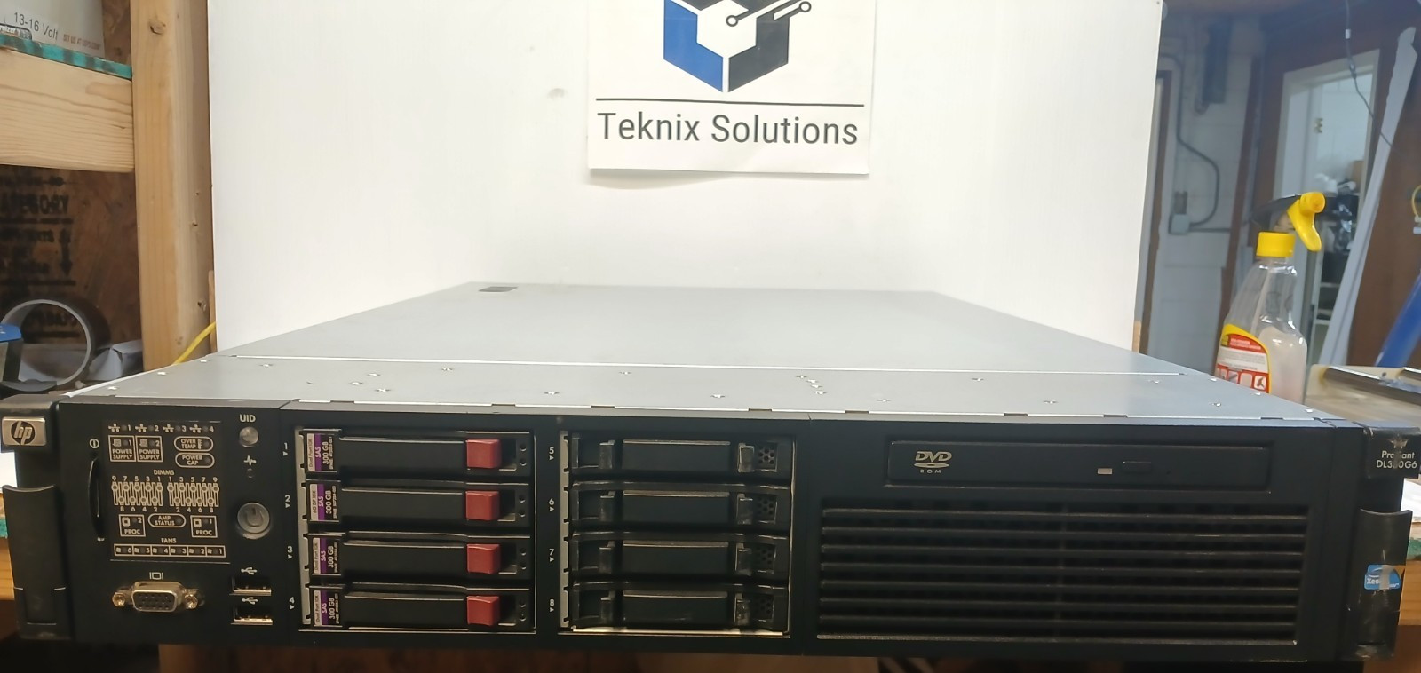 HP Proliant DL380 G6 w 2x Intel Xeon E5540@2.53GHz w 8GB RAM No HDs BOOT TO BIOS