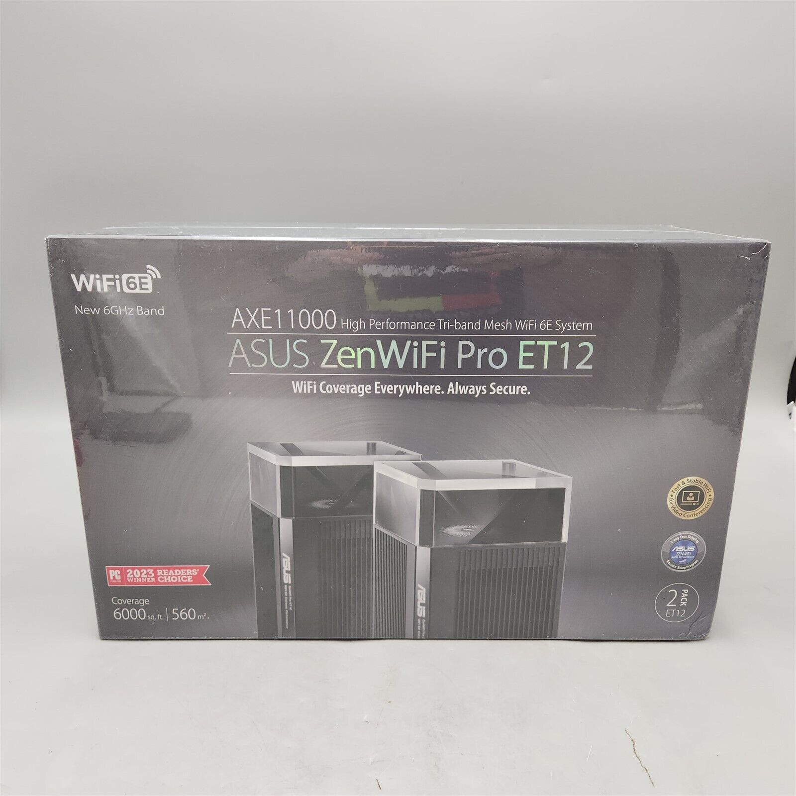 -NEW- ASUS ZenWiFi Pro AXE11000 Tri-Band WiFi 6E Mesh System (ET12 2PK)