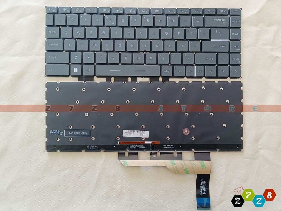 New For MSI Modern 14 MS-14D1 MS-14D2 MS-14D3 M14 US Gray White Backlit Keyboard