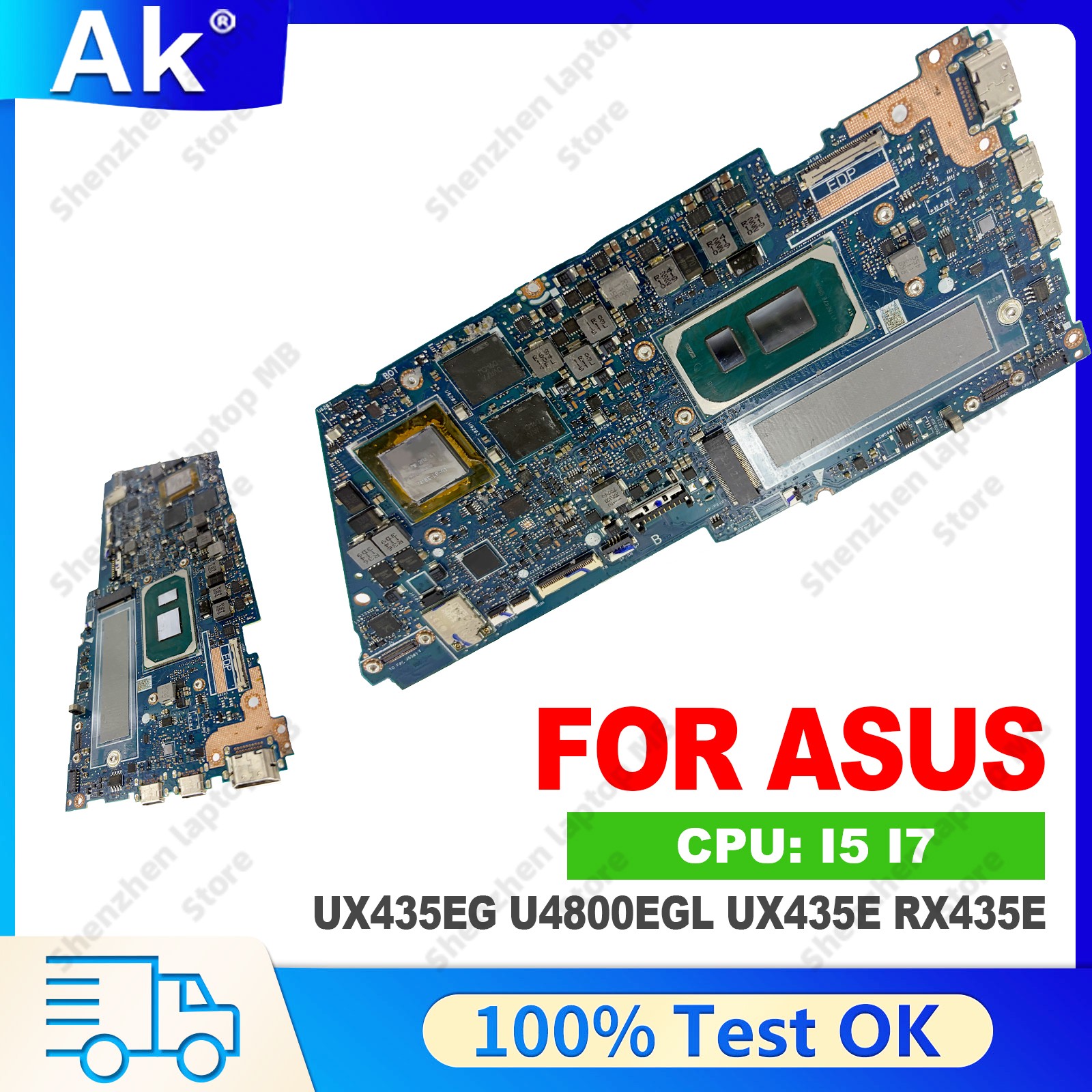 UX435EG Laptop Motherboard For ASUS RX435E BX435E U4800EGL Mainboard i5 i7 CPU