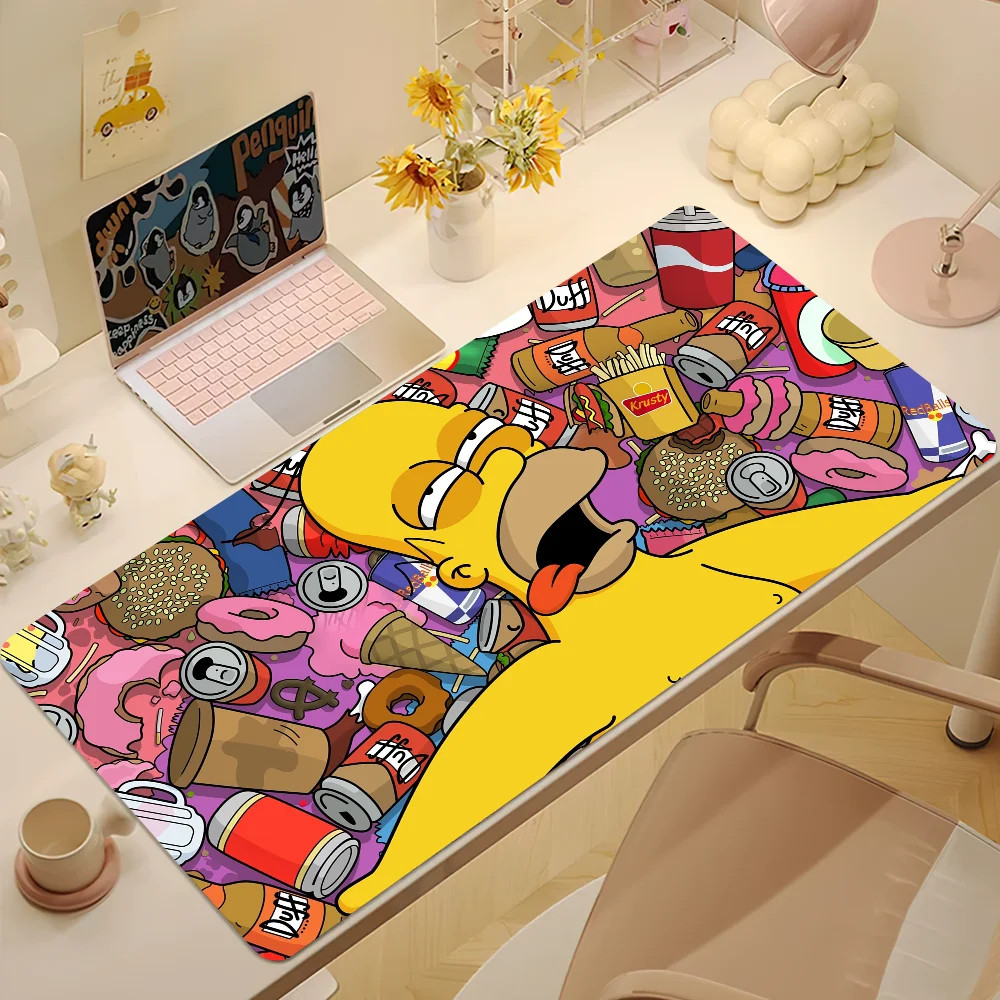 Cartoon Simpson Office Large Mouse Pad Computer Game Anti Slip Rubber Mat