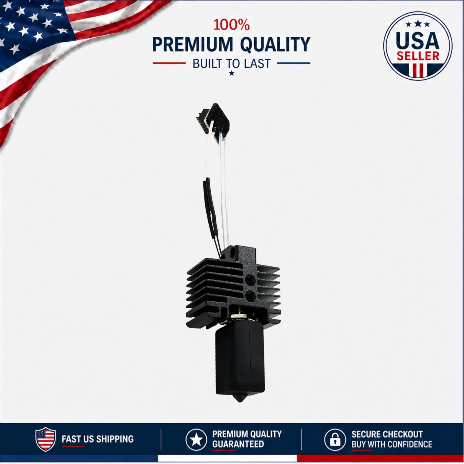 Hardened Steel Hotend Kit for Bambu Lab P1P/P1S 3D Printers - Easy Install