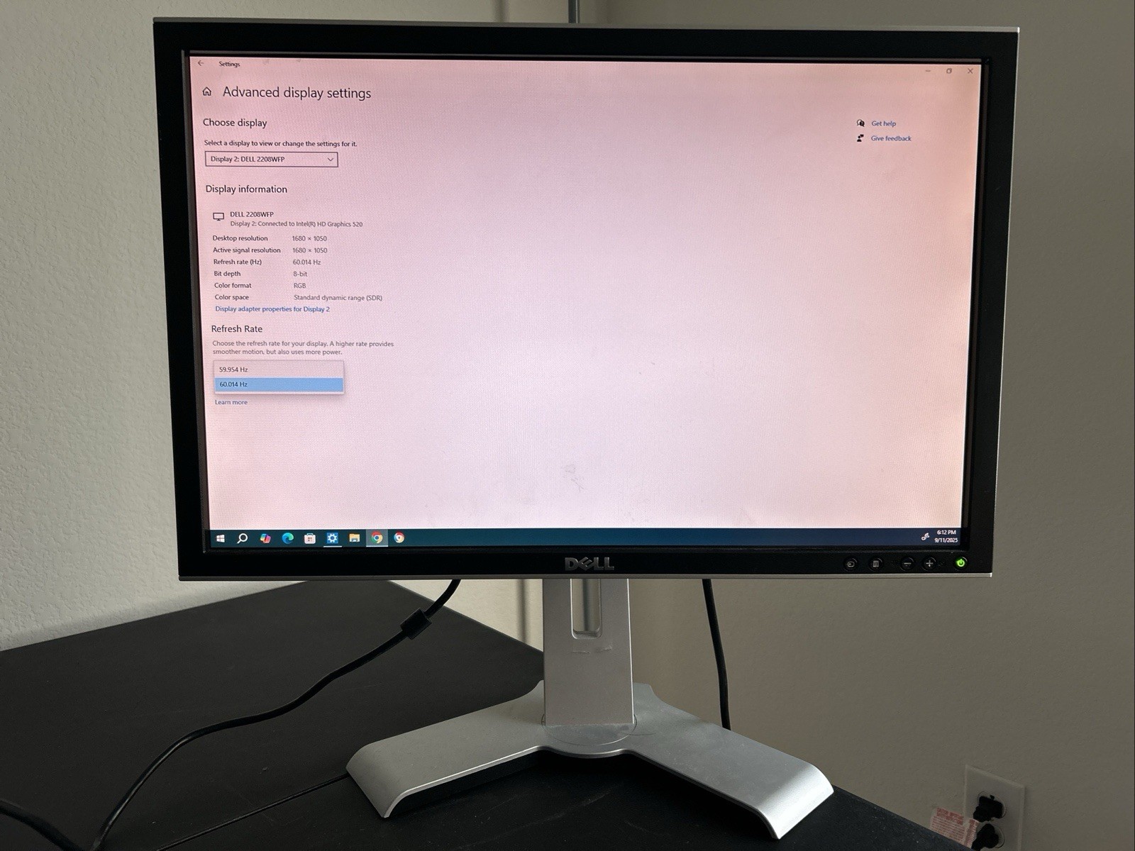 Dell 2208WFP UltraSharp 22" LCD Monitor w/4-Port USB Hub 2208WFPt DVI VGA R289D