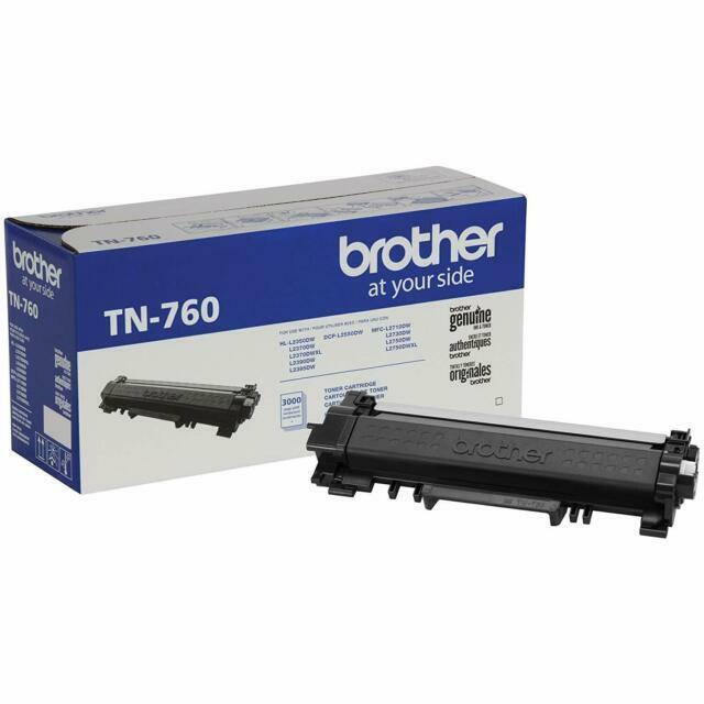 Brother TN-760 Genuine High Yield Black Toner, Open Box, Sealed Cartridge
