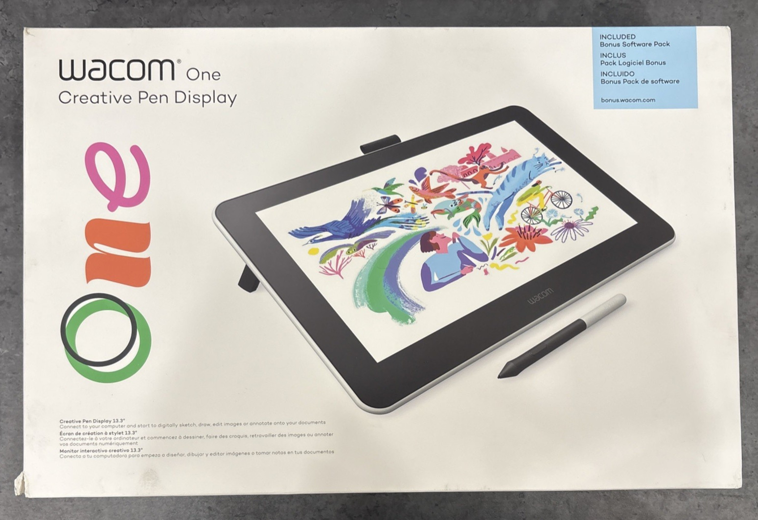 Wacom One Creative Pen Display 13.3 inch Graphics Tablet