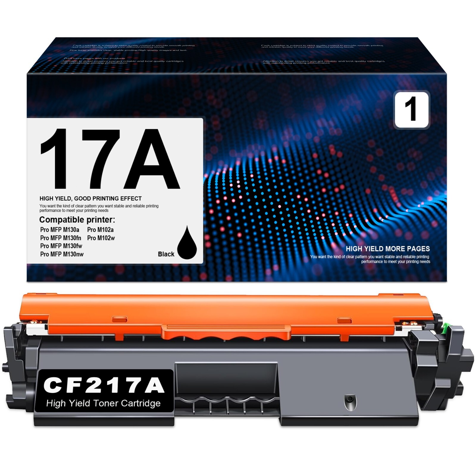 17A CF217A Toner Replacement for HP LaserJet Pro M102w M130a M130fw (Black)