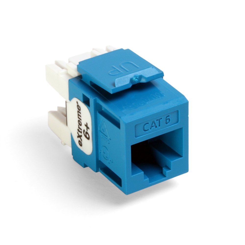 CAT6 Connector Leviton Extreme 6+ QuickPort 25-Pack Blue 61110-BL6