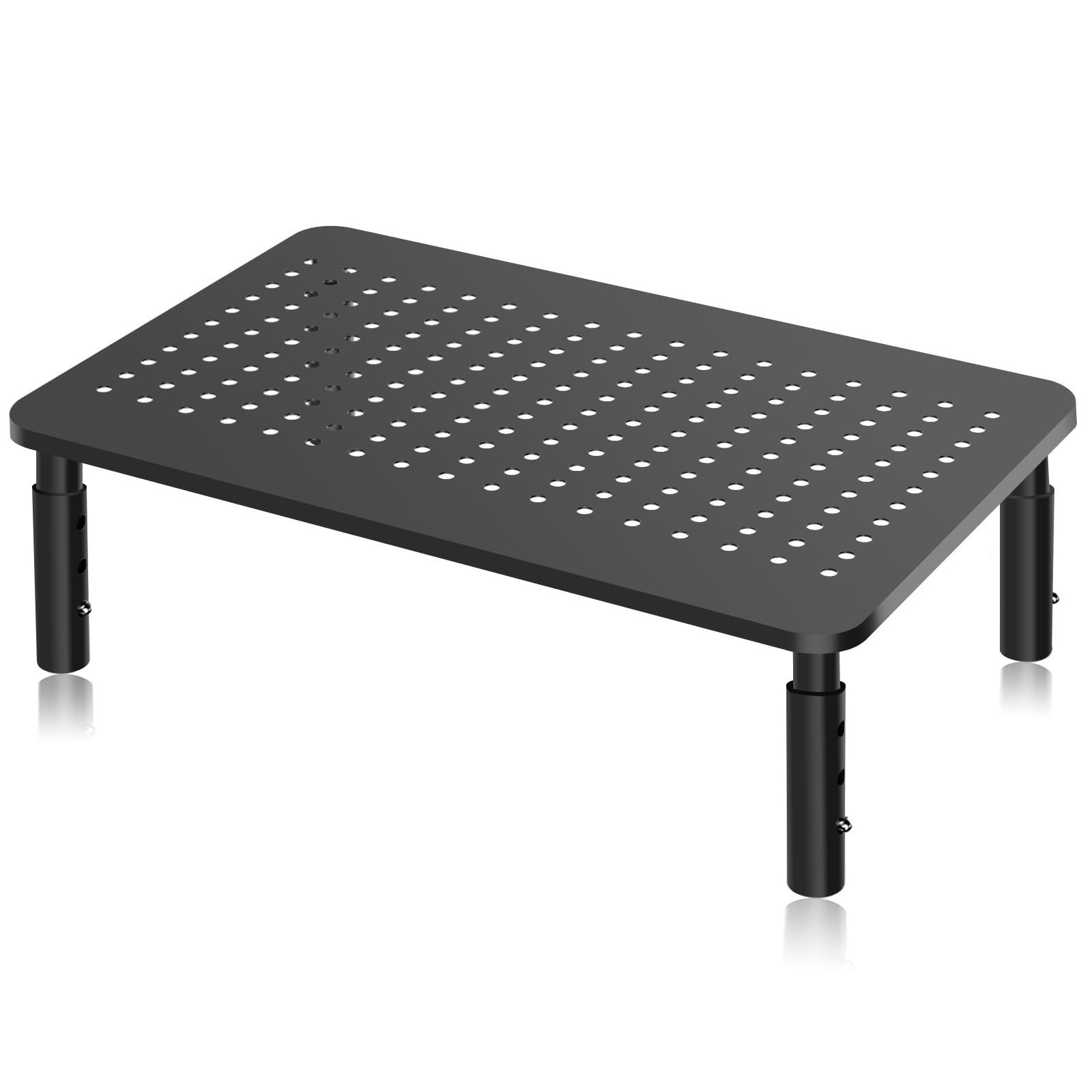 Monitor Stand Riser, Metal Computer Stand, 3 Height Adjustable Screen Riser with