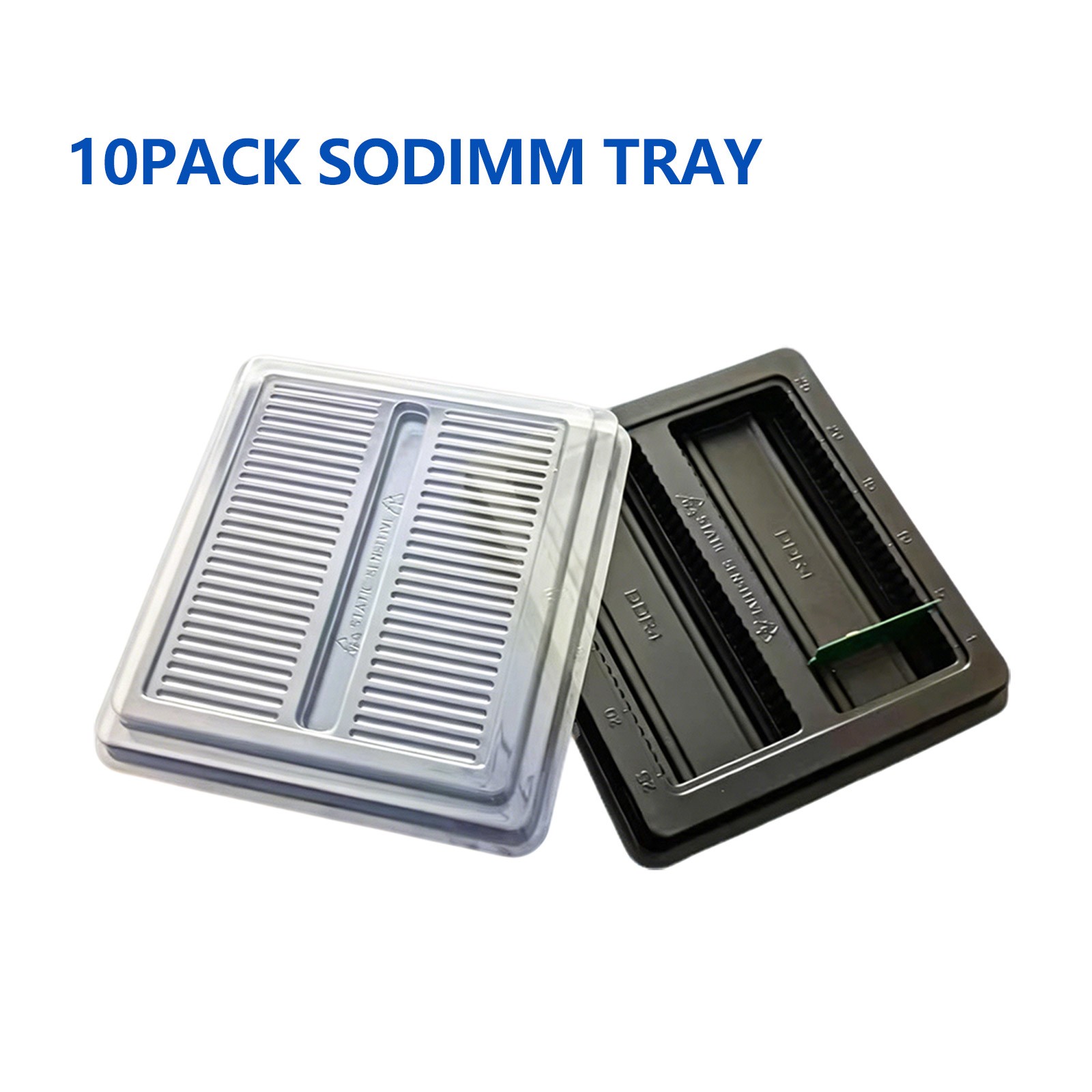 Lot of 10 ANTI STATIC SODIMM TRAY for 50PC DDR3 DDR4 DDR5 LAPTOP MEMORY