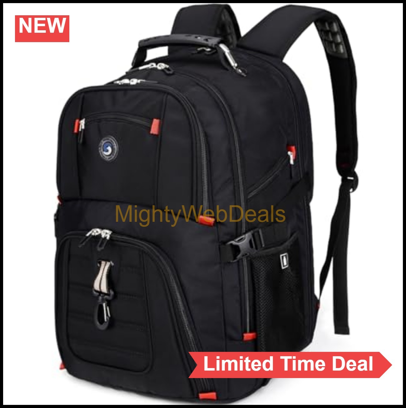 Extra Large Travel Laptop Backpack 17 Inch 50L USB Water Resistant College Men