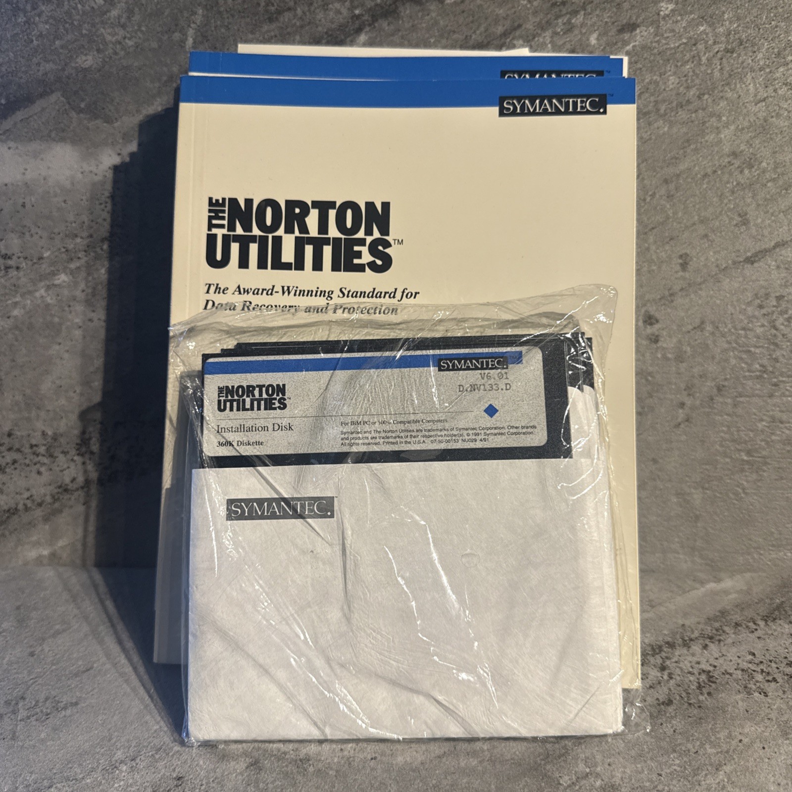 Symantec Norton Utilities Ver 6.01 5.25 Floppy Disks for Vintage IBM PC Sealed