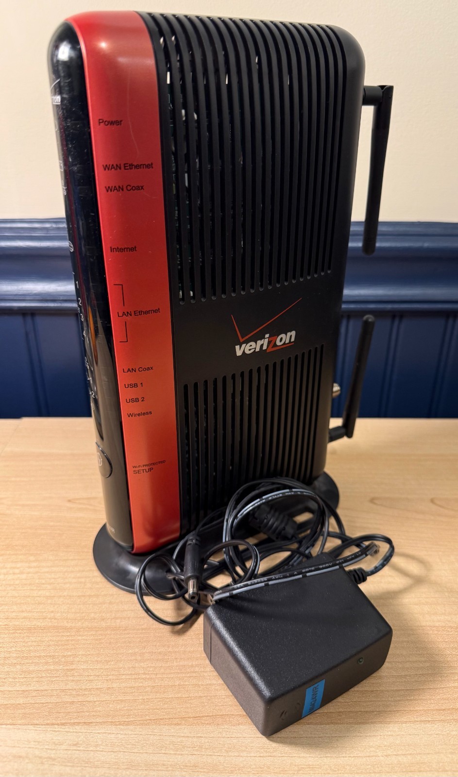 Actiontec MI424WR 4-Port Wireless 802.11g Router Verizon FiOS w/ Power Adapter