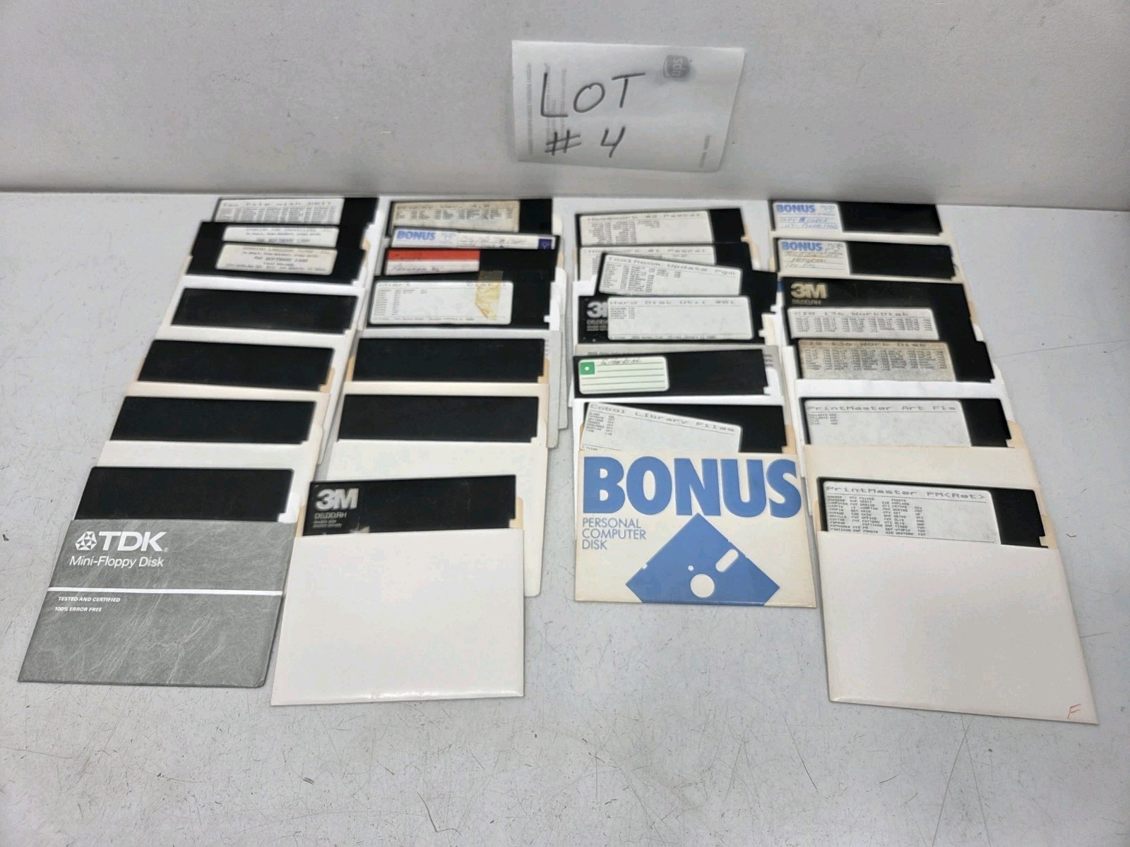 Lot #4 - Vintage 80s 5.25" Floppy Disk Lot Diskette Programs, Games, And Files 