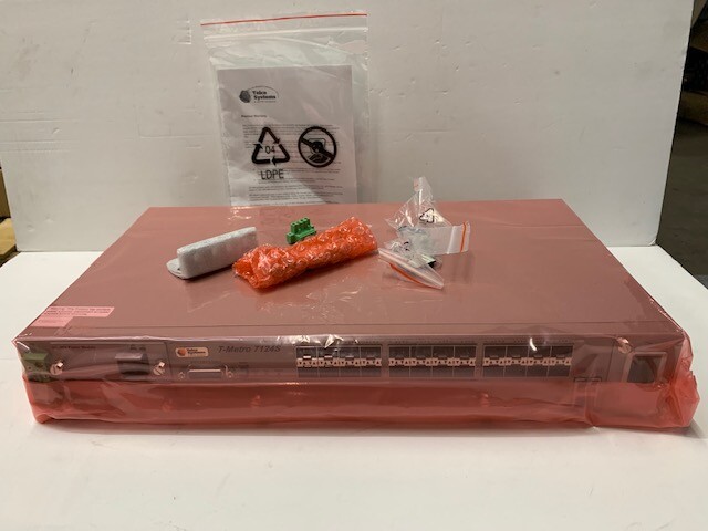Telco Systems TM-7124S-DC Ethernet Switch 24port 1Gbe SFP w/ 1 Expansion 1 DC