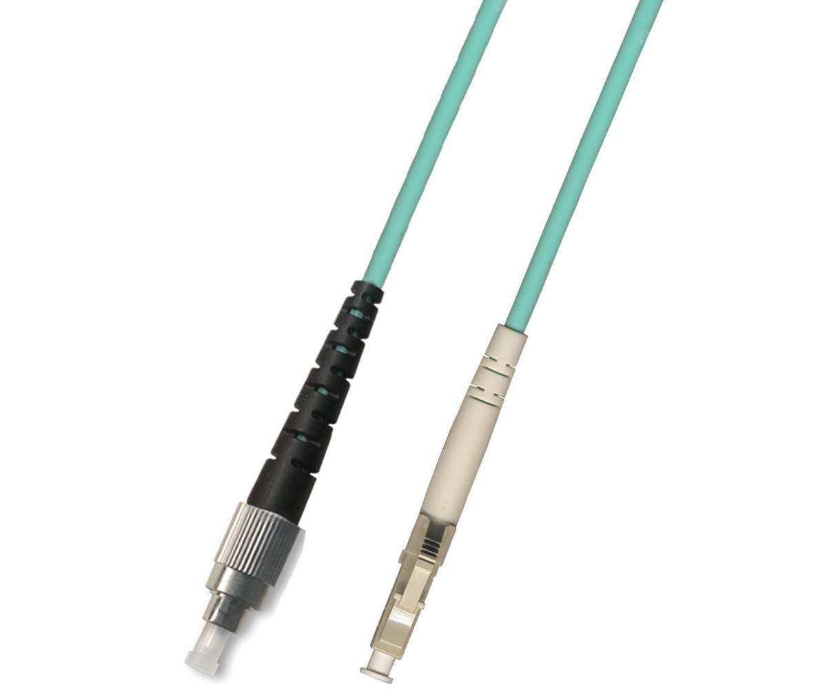 Corning 3m LC-ST Simplex 50/125 OM3 Multimode 10GB Fiber Cable Aqua Uniboot 9FT