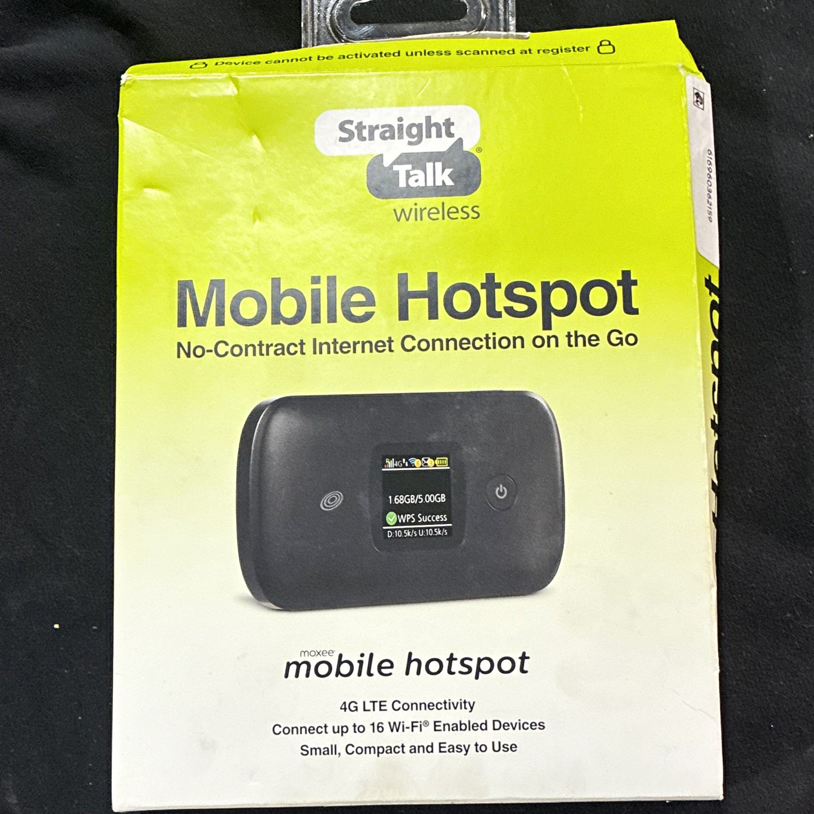 Straight Talk Wi-Fi Hotspot Modem Moxee Mobile Hotspot 4G LTE Black
