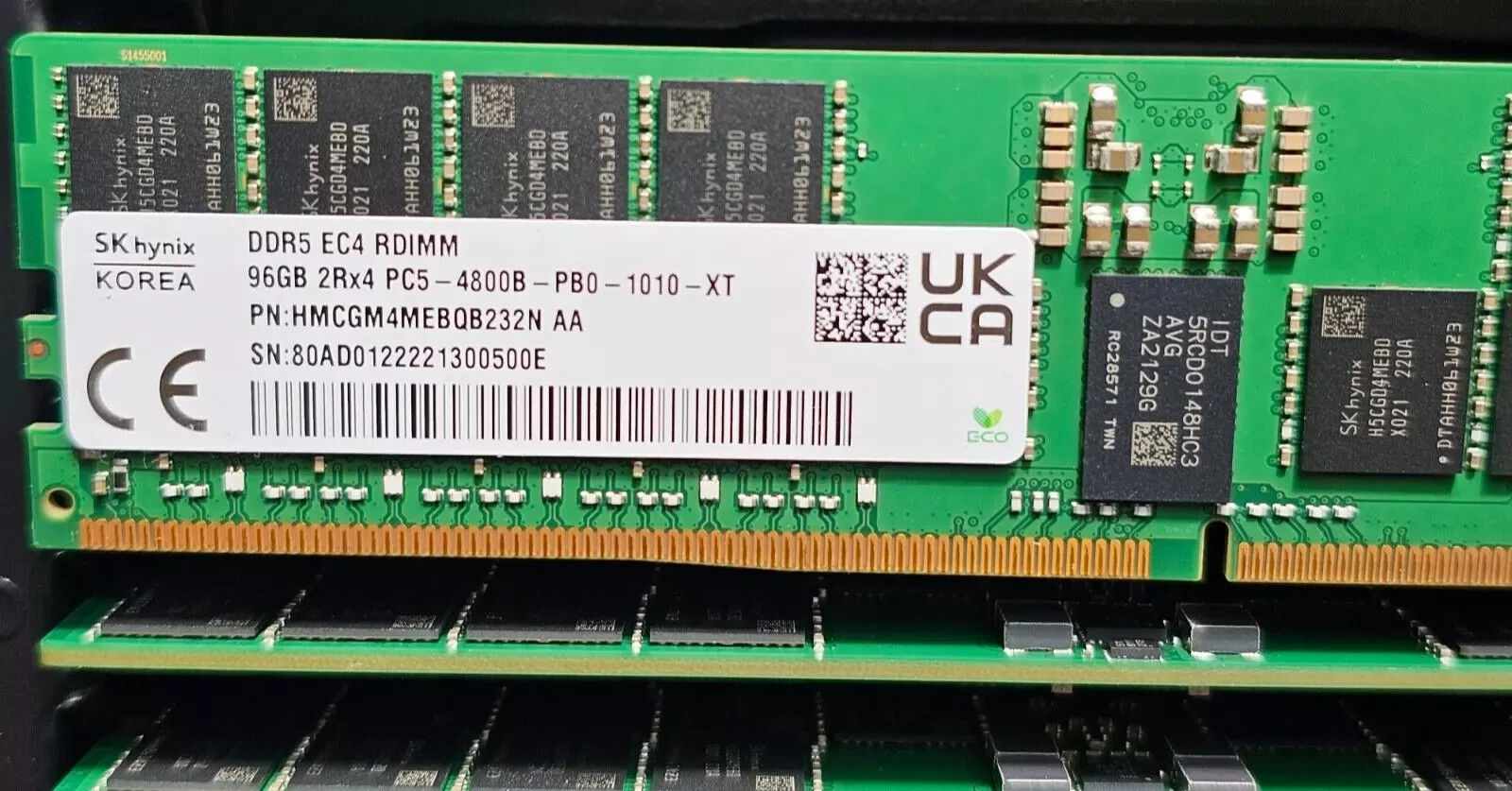 Hynix 96GB 2Rx4 DDR5 4800MHz EC4 RDIMM PC5-38400 Server Memory RAM (HMCGM4MEBQB)