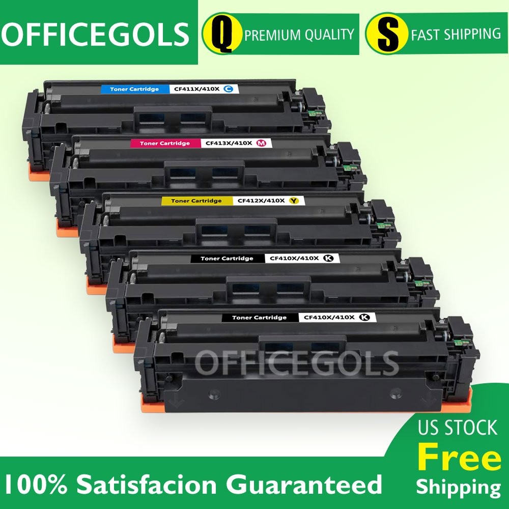5PK CF410X-CF413X Color Set + Extra BK for HP M477fdw M452dn